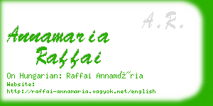 annamaria raffai business card